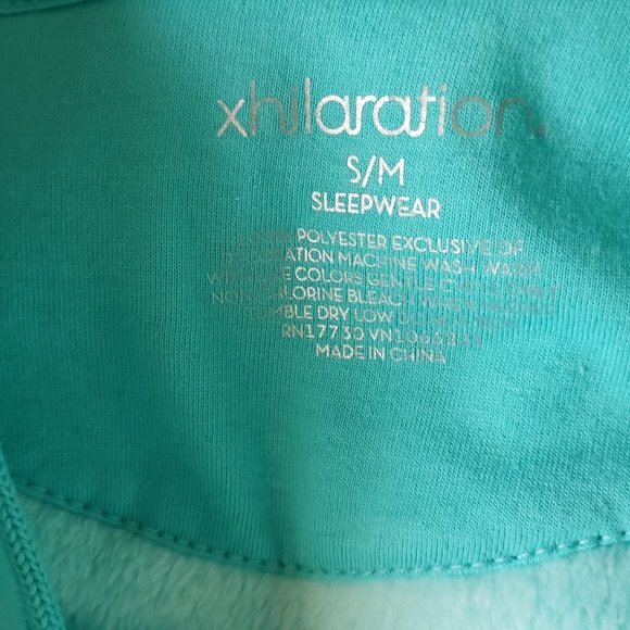 Fleece Robe - Size S/M, Color-Aqua - Picture 2 of 2